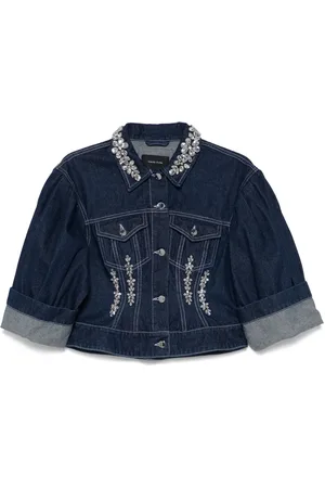 Simone Rocha Jeansjacke mit Kristallen