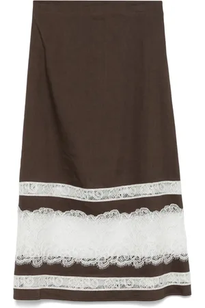 LORENA ANTONIAZZI Midirock mit Spitzendetail