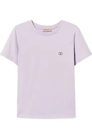 Twin-Set T-Shirt mit Logo-Schild