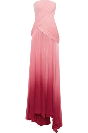 Oscar de la Renta Ombr Abendkleid aus Seidenchiffon