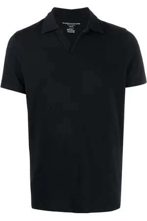 Majestic T-Shirt mit offenem Kragen