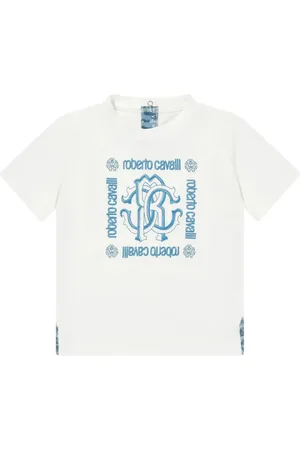 Roberto Cavalli T-Shirt mit Logo-Stickerei