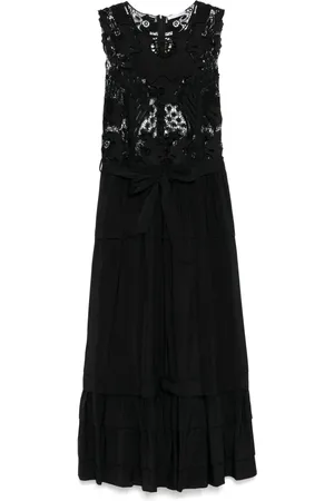CENERE GB Maxikleid mit Kontrasteinsatz