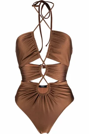 Noire Swimwear Geraffter Badeanzug