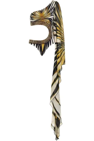 Roberto Cavalli Badeanzug mit Ray of Gold-Print