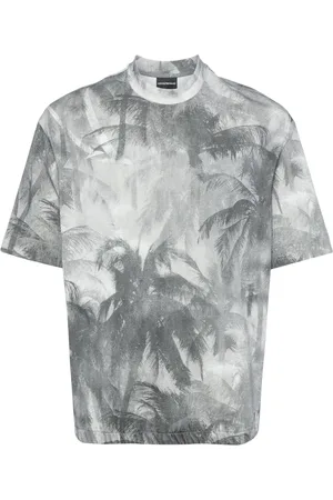 Emporio Armani T-Shirt mit Palmen-Print