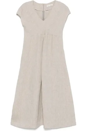 LE TRICOT PERUGIA Midikleid aus Leinen