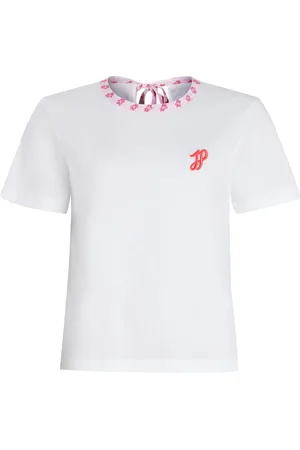 Patou T-Shirt mit Kontrastkragen