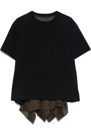 SACAI T-Shirt mit Kontrasteinsätzen