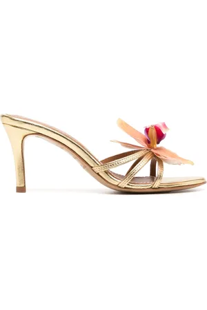 Alameda Turquesa Flower Mules 75mm