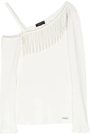 MONNALISA Asymmetrisches T-Shirt mit Fransen