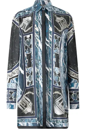Roberto Cavalli Langärmeliges Seidenhemd