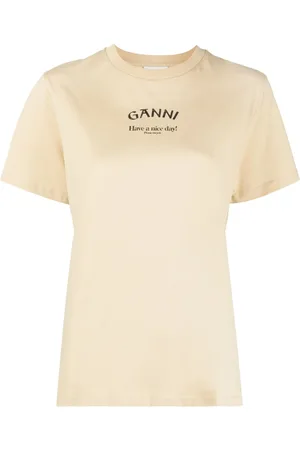 Ganni T-Shirt mit Logo-Print