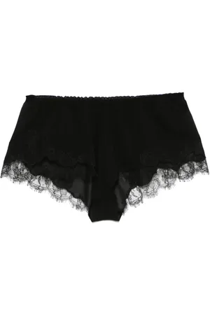 CARINE GILSON Seidenslip aus Caudry-Spitze