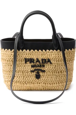 Prada Shopper mit Lederbesatz