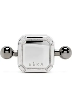 Eera 18kt Square Bar Weißgoldohrstecker