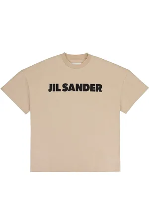 Jil Sander Dark Sand T-Shirt mit Logo-Print