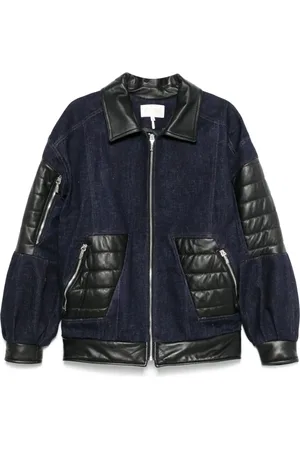 MITILIANE COUTURE Jeansjacke mit Ledereinsatz