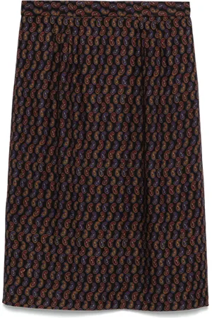 Salvatore Ferragamo 1980s Midirock mit Füllhorn-Print