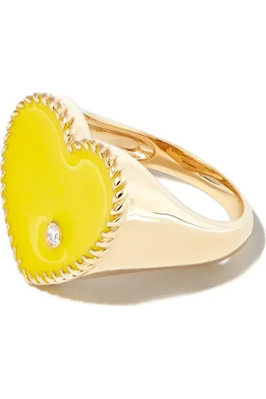 YVONNE LÉON 9kt Gelbgoldring mit Diamanten