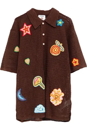 Casablanca Poloshirt aus Häkelstrick