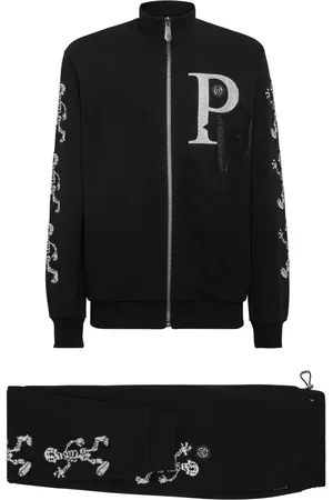 Philipp Plein Jersey-Jogginganzug mit Skelett-Print