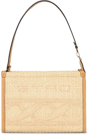 Etro Kleine Clutch aus Raffiabast