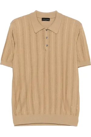 Roberto Collina Poloshirt mit Lochstrickmuster