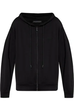 Emporio Armani Lounge-Hoodie mit Logo-Stickerei