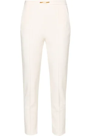 Elisabetta Franchi Tapered-Hose mit Logo-Schild