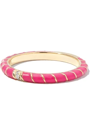 YVONNE LÉON 9kt Alliance Mini Torsade Gelbgoldring mit Diamanten