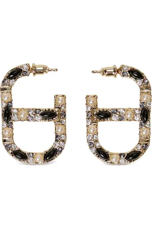 Twin-Set Ovale Ohrringe mit Strass