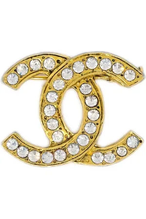 CHANEL 1990-2000 Brosche mit CC