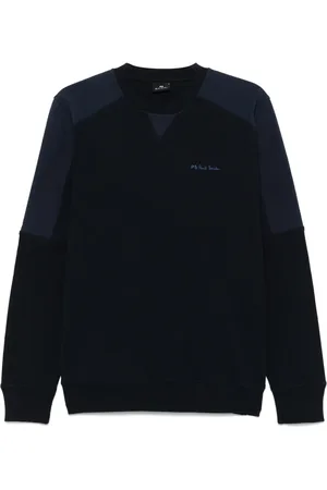 Paul Smith Sweatshirt mit Seersucker-Einsatz