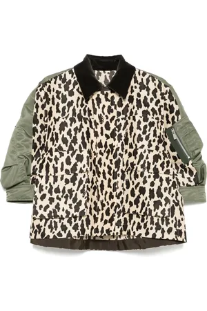 SACAI Bomberjacke mit Leoparden-Print