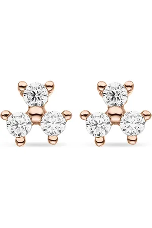 VEYNOU 14kt Fleur Rotgoldohrstecker mit Diamanten