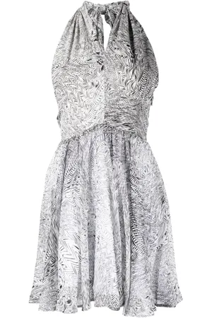 FEDERICA TOSI Seidenkleid mit abstraktem Print