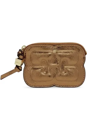 Ganni Bou Portemonnaie in Metallic-Optik