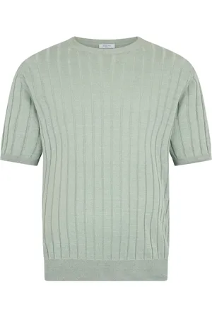 Boglioli T-Shirt aus geripptem Strick