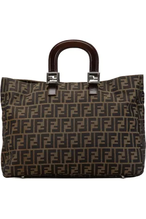Fendi 2000-2010 große Zucca Canvas Twins Tote Bag