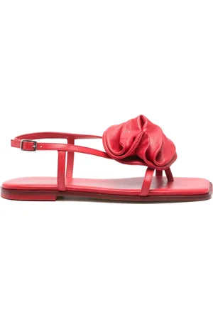 vic matiè Sandalen mit Blütenapplikation