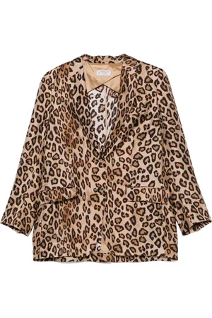 ALBERTO BIANI Sakko mit Leoparden-Print