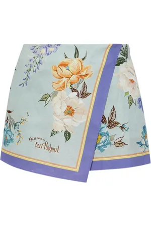 Self-Portrait Shorts mit Blumen-Print