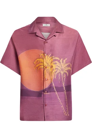 Etro Seidenhemd mit Sonnenuntergang