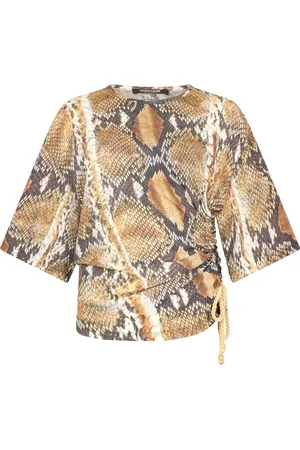 Roberto Cavalli T-Shirt mit Schlangenleder-Print