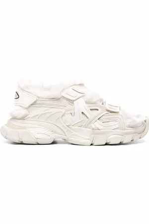 Balenciaga Track Sandalen mit Faux Fur
