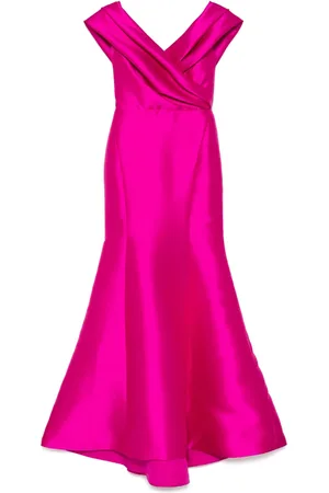 Amsale Drapiertes Mikado Abendkleid