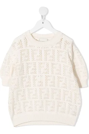 Fendi Oberteil mit FF-Lochstrickmuster