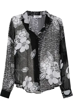 AMIR SLAMA Seidenhemd mit Blumen-Print