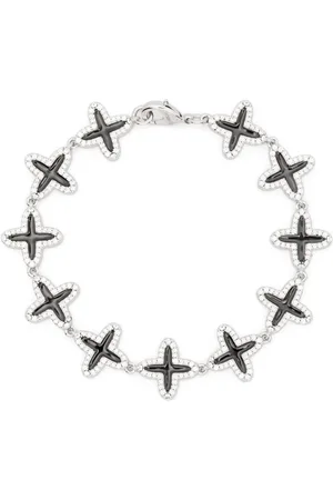 DARKAI 18kt weißvergoldetes Clover Armband mit Diamanten